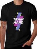 Train Hard Graphic Tee - Black Casual Shirt