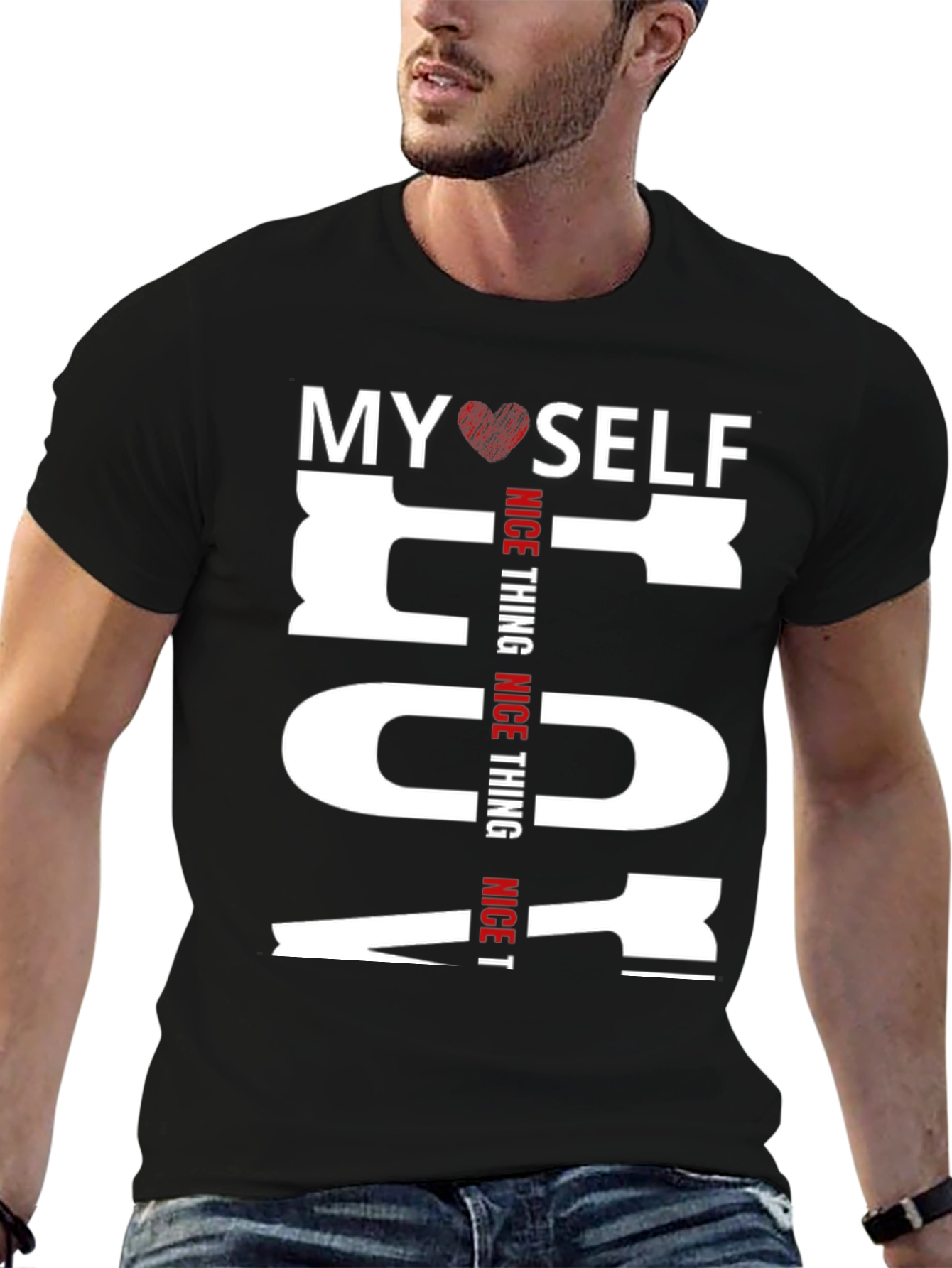 My Heart Self Nice Thing Graphic Tee - Black