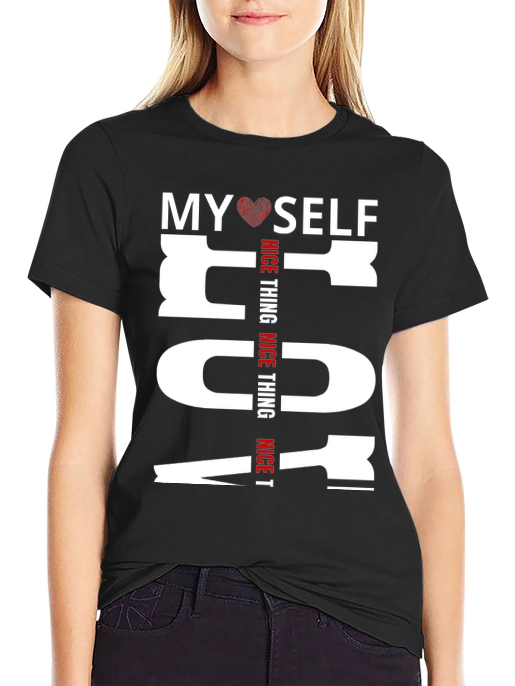 My Heart Self Nice Thing Graphic Tee - Black