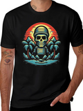 Tropical Skeleton Sunset Graphic Tee