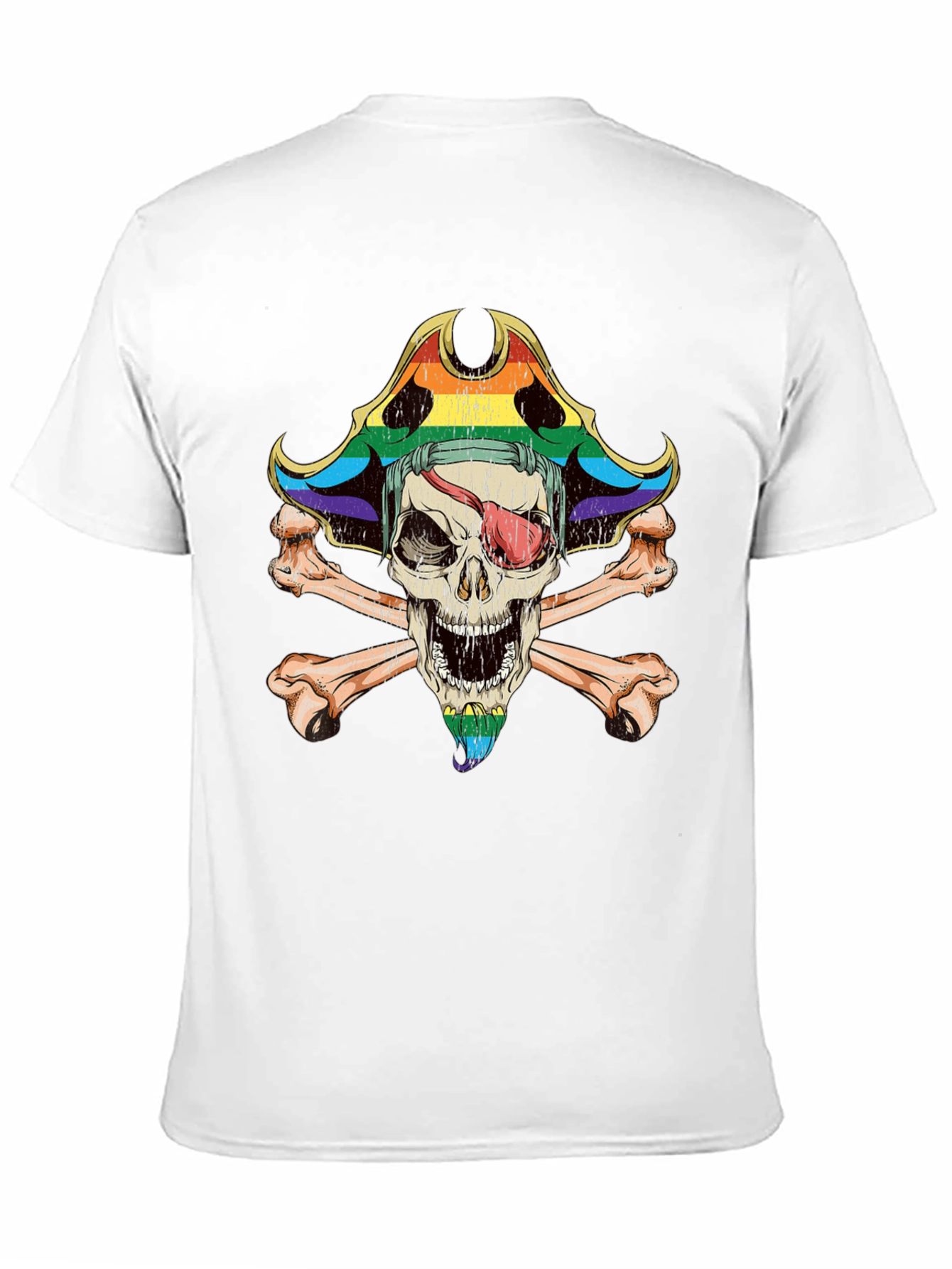 Rainbow Pirate Skull T-Shirt