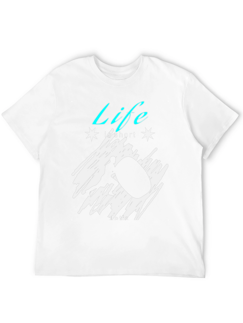 Life Is Short Atlas Stone Black T-Shirt