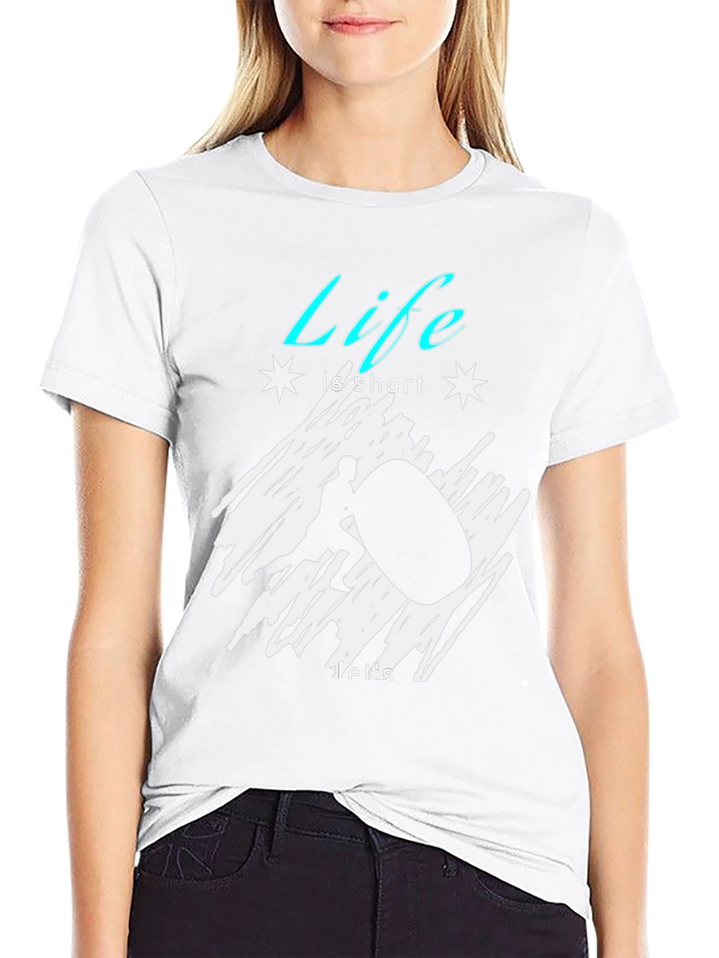Life Is Short Atlas Stone Black T-Shirt