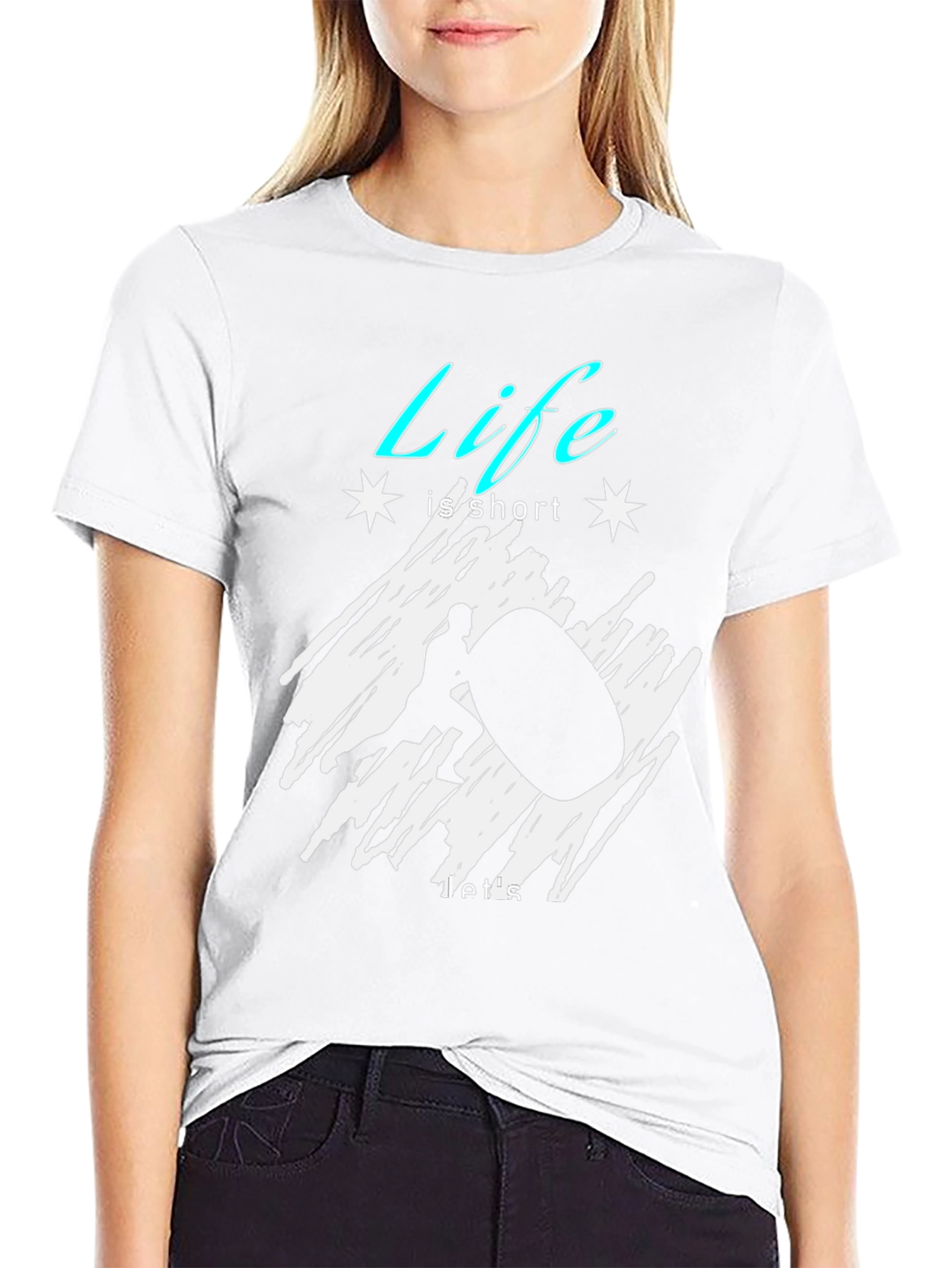 Life Is Short Atlas Stone Black T-Shirt