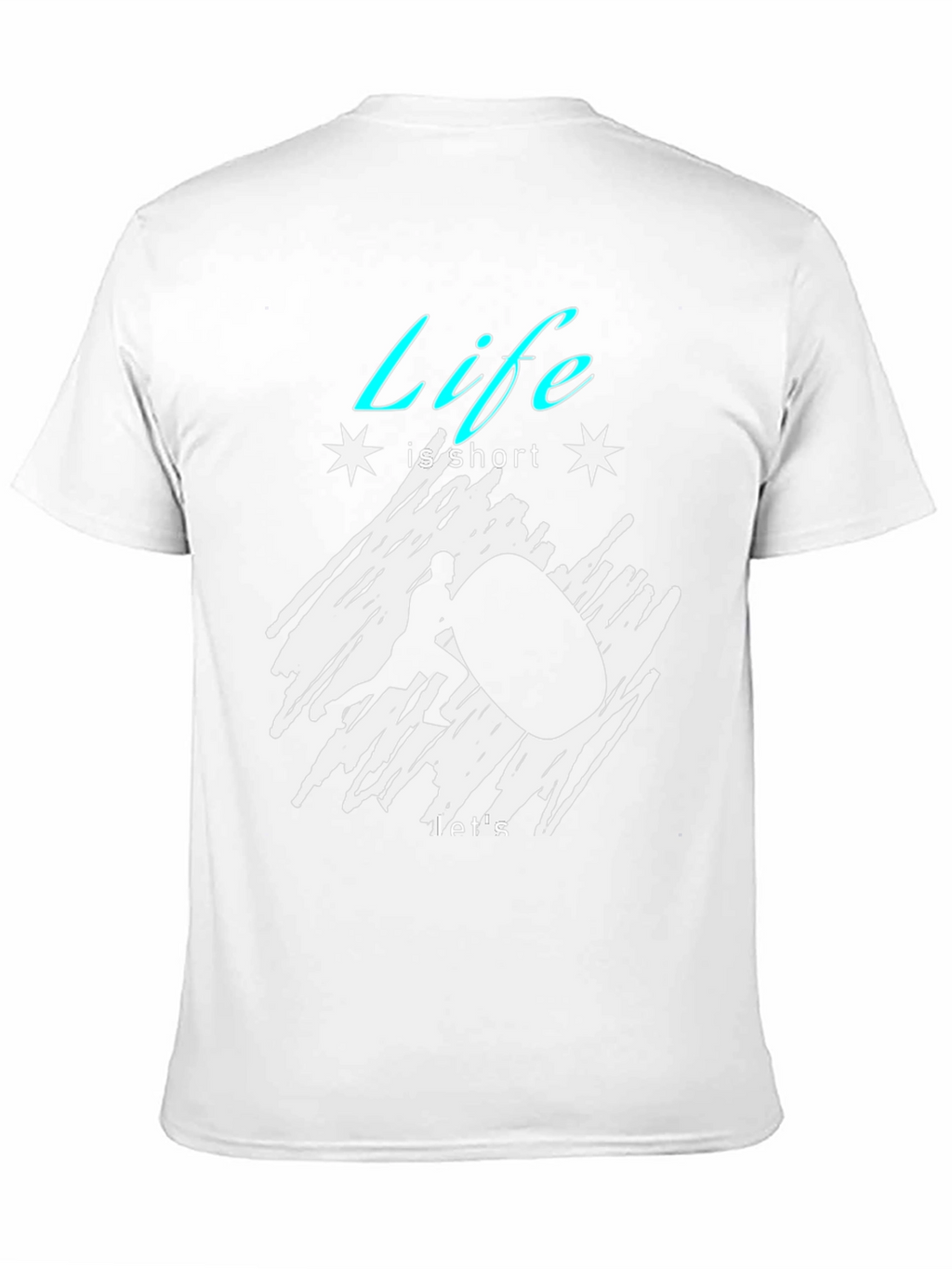 Life Is Short Atlas Stone Black T-Shirt