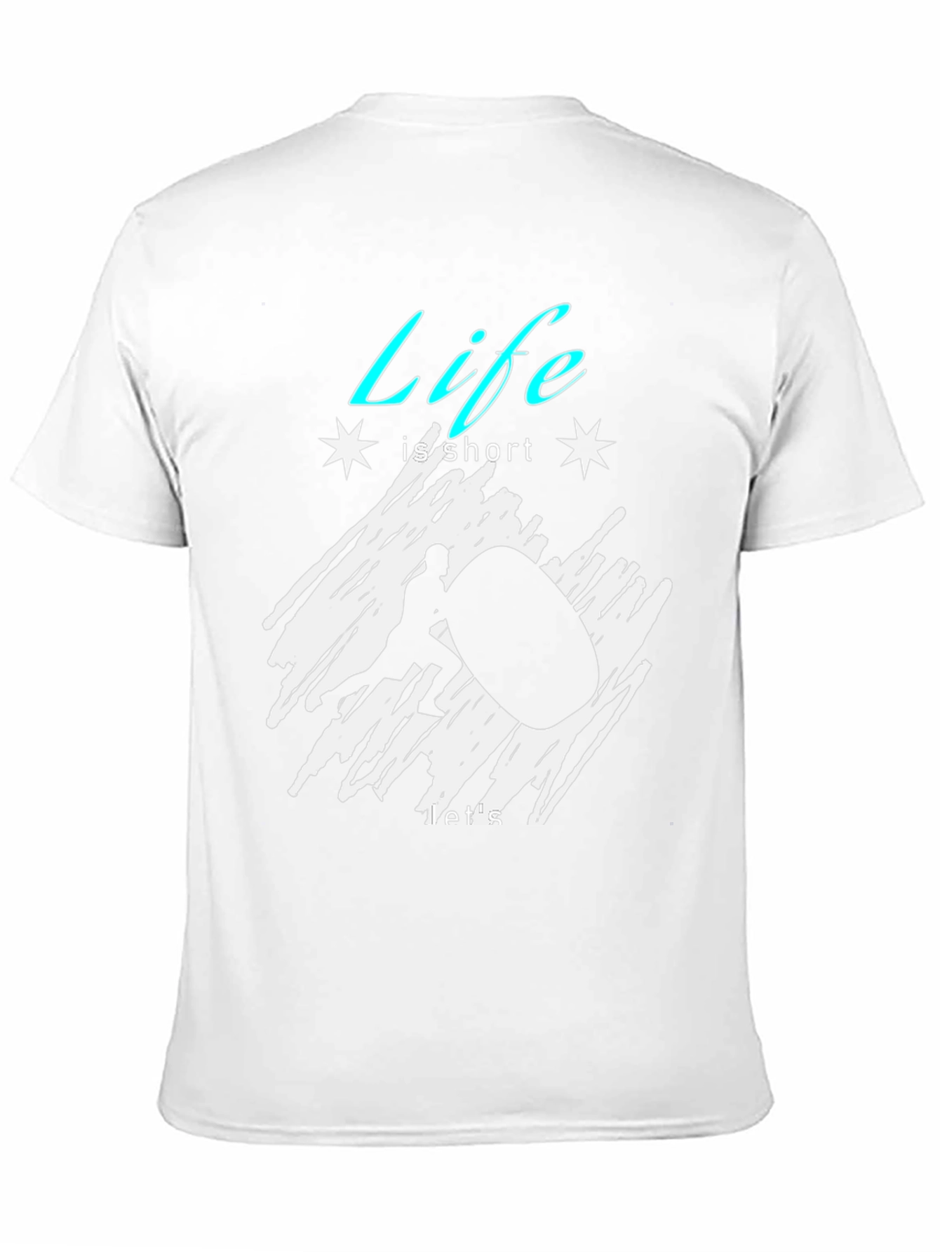 Life Is Short Atlas Stone Black T-Shirt