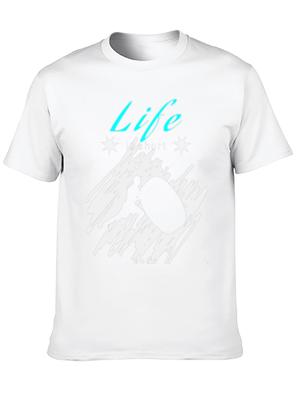 Life Is Short Atlas Stone Black T-Shirt