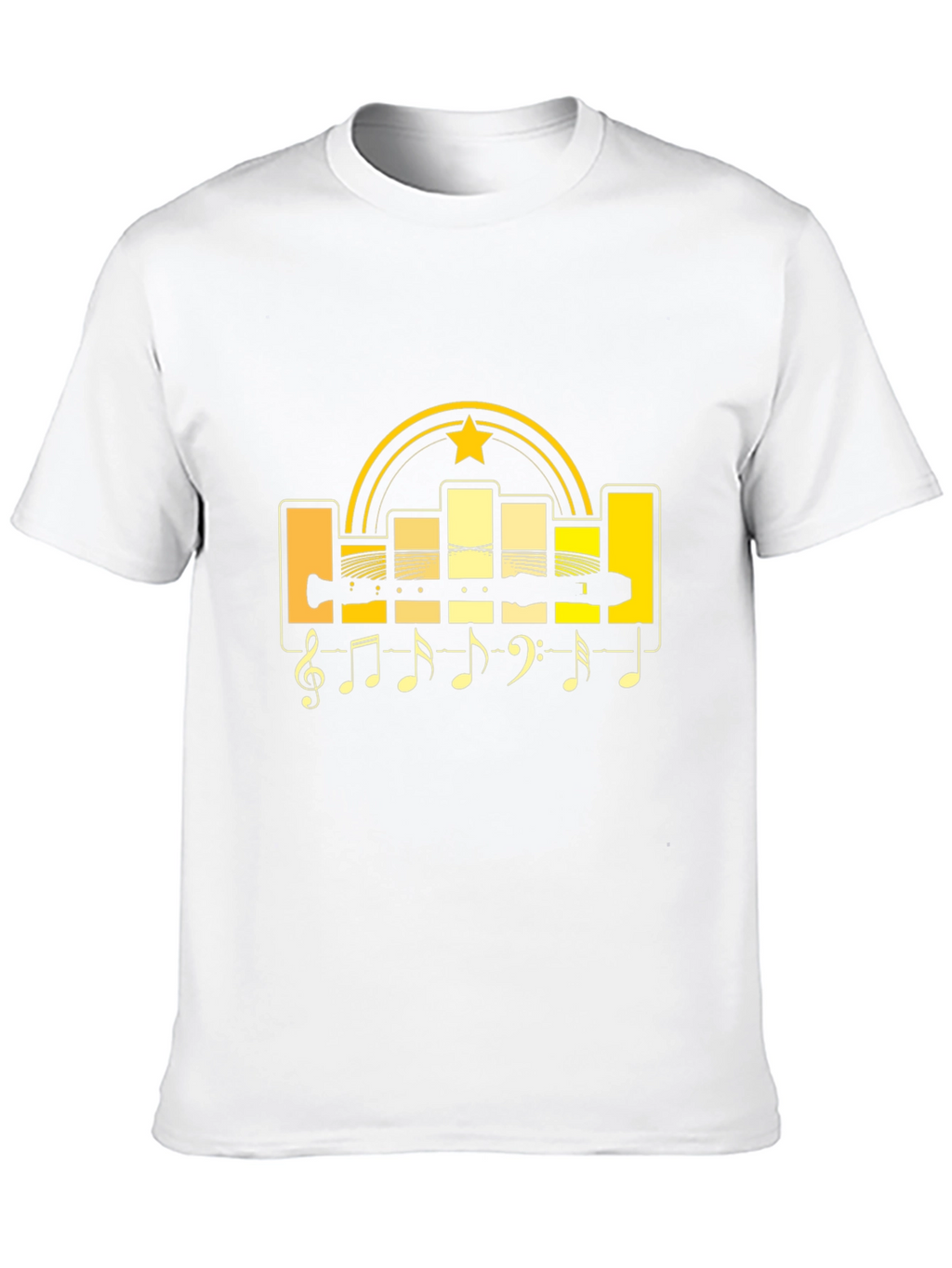 Music Lovers T-Shirt: Graphic Tee with Musical Notes