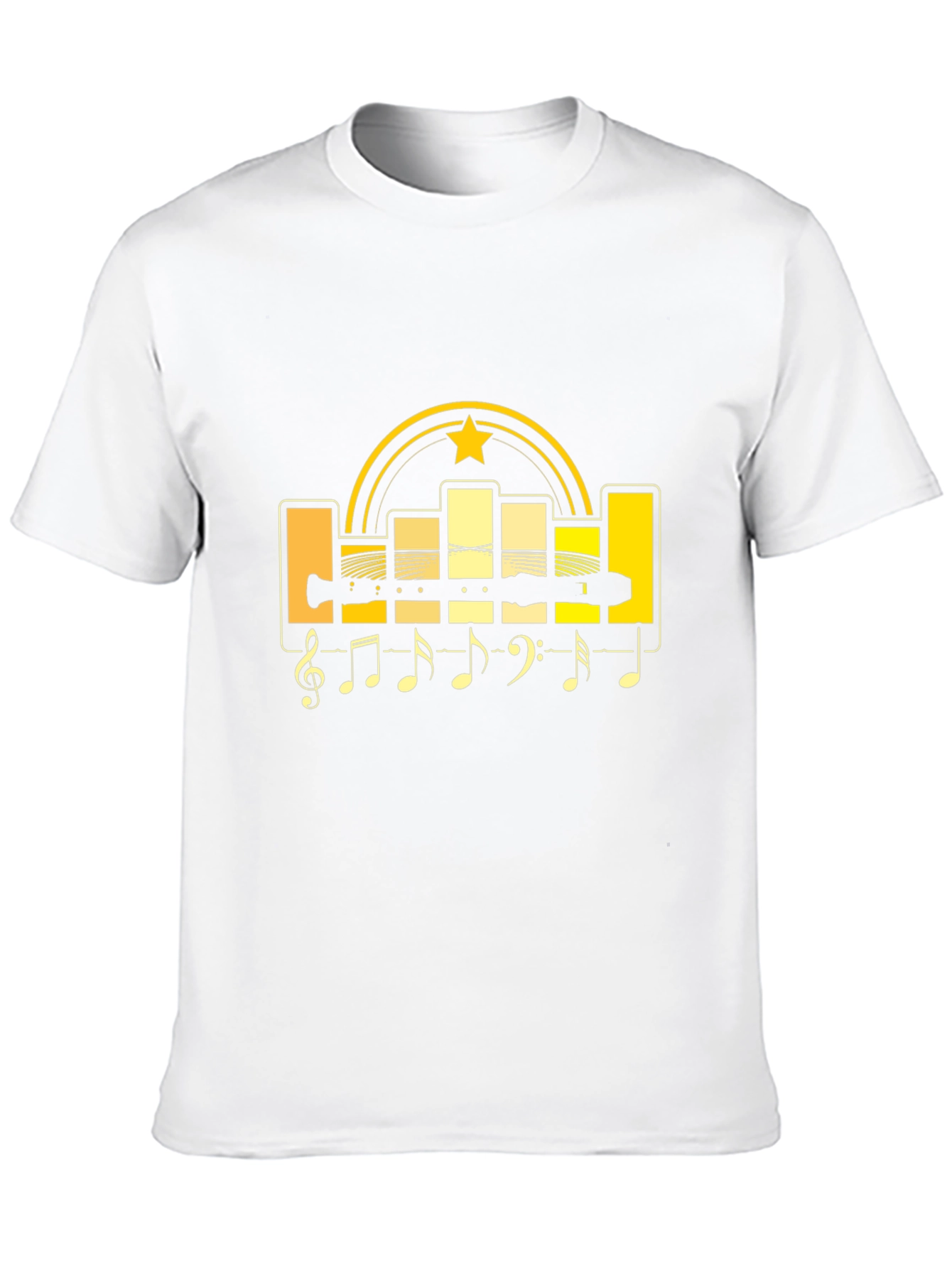 Music Lovers T-Shirt: Graphic Tee with Musical Notes