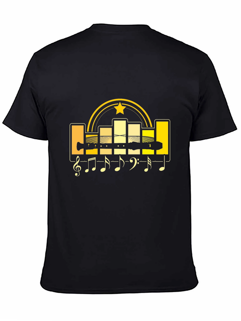 Music Lovers T-Shirt: Graphic Tee with Musical Notes