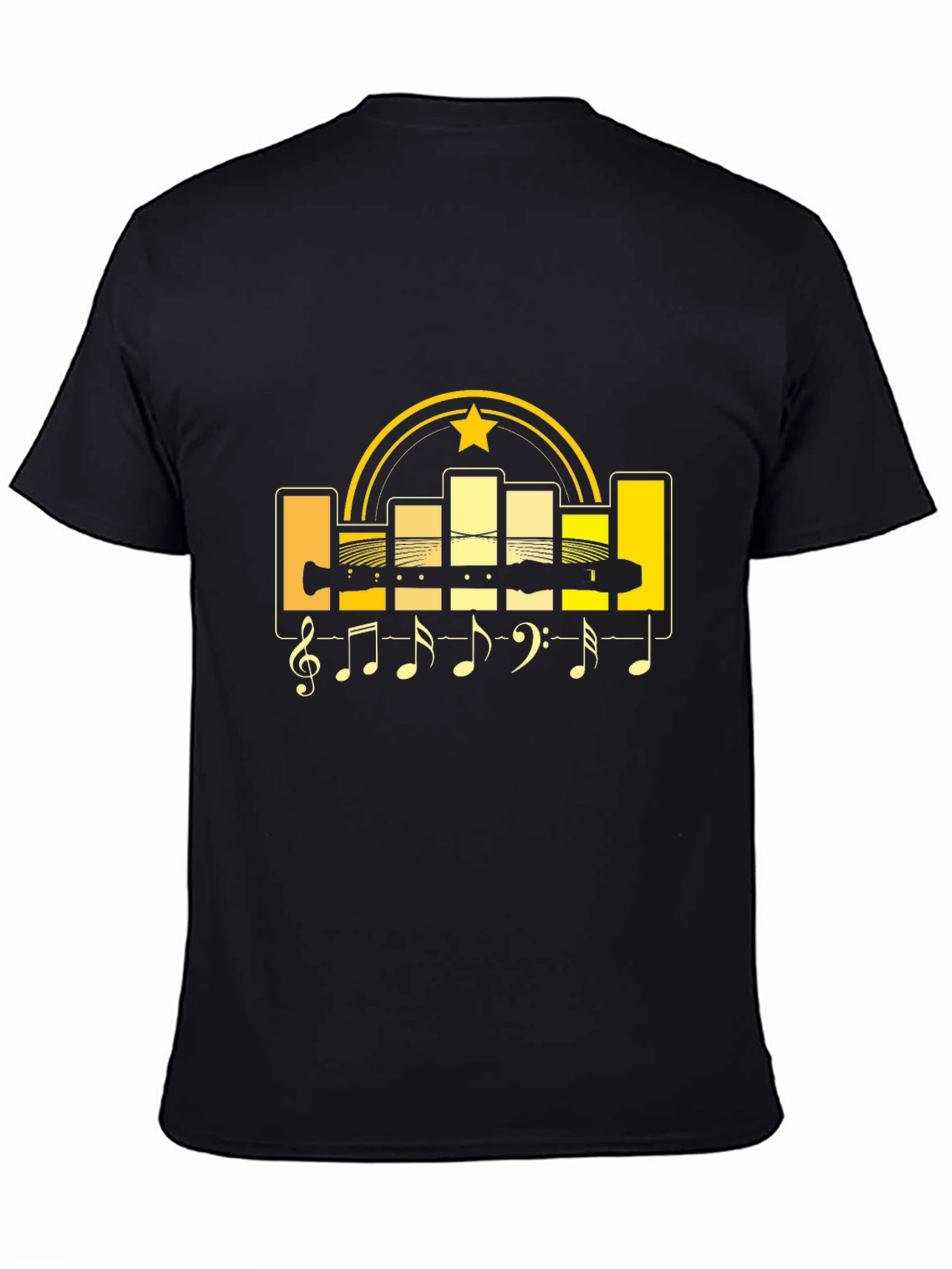 Music Lovers T-Shirt: Graphic Tee with Musical Notes