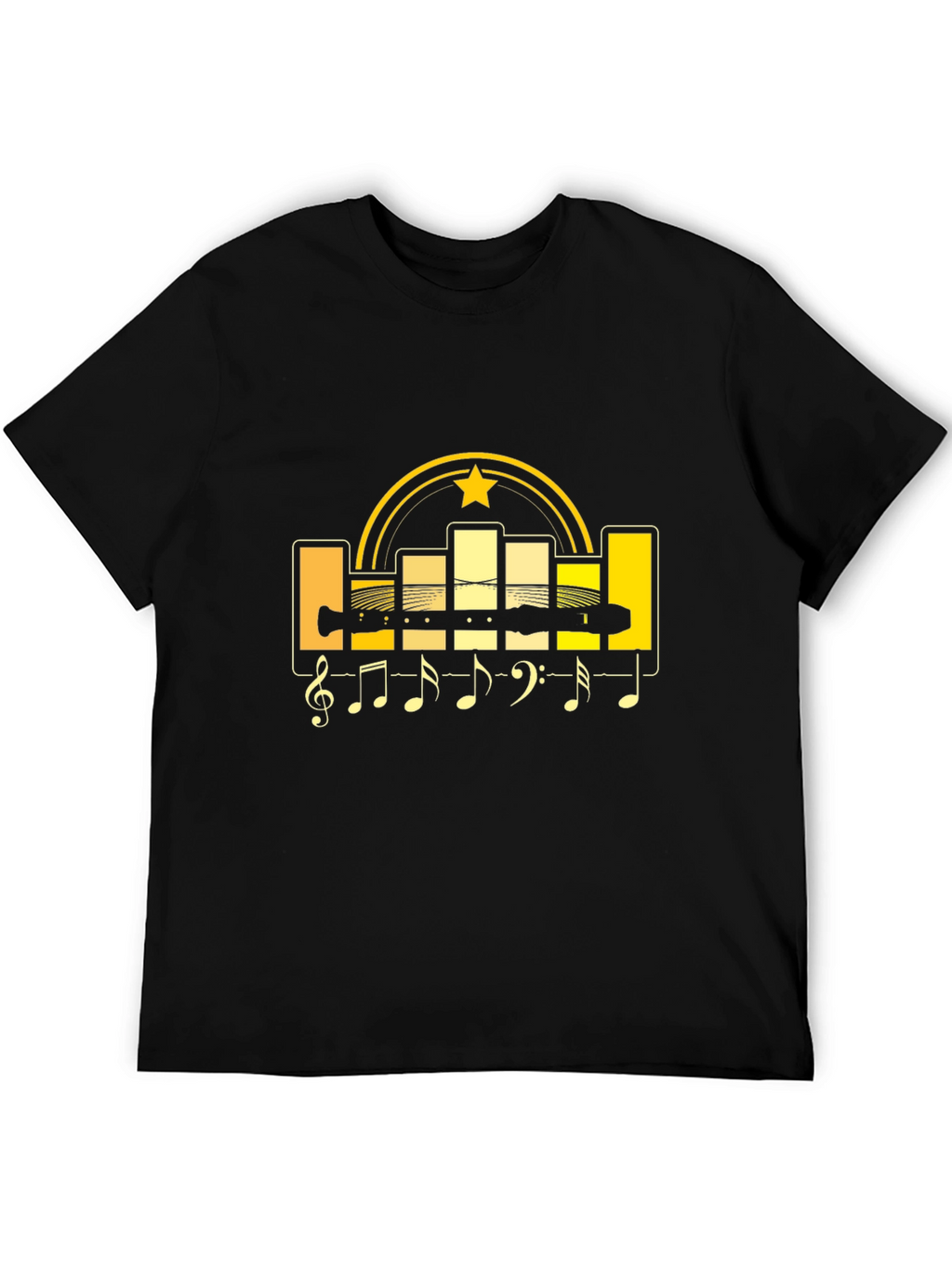 Music Lovers T-Shirt: Graphic Tee with Musical Notes