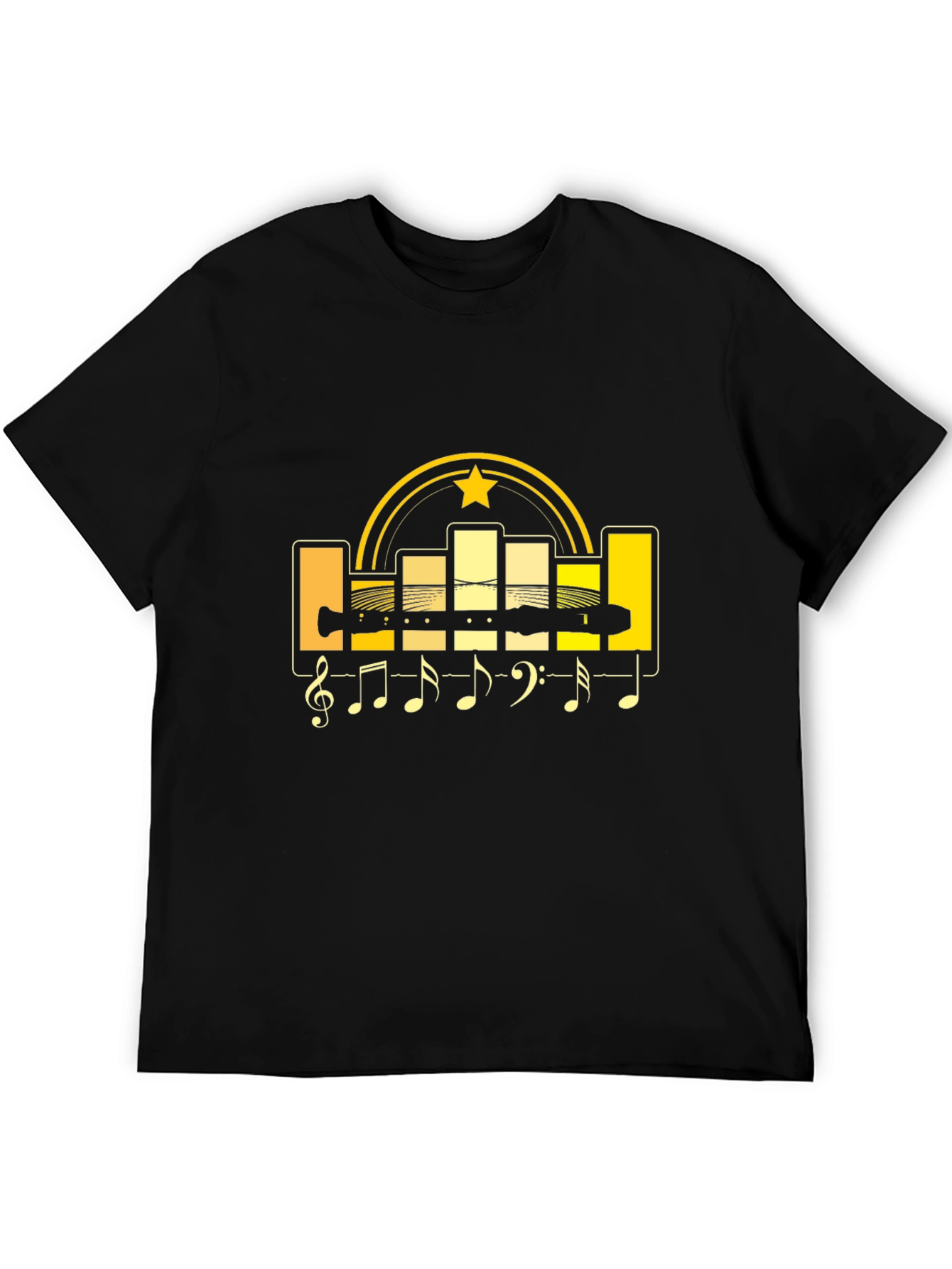 Music Lovers T-Shirt: Graphic Tee with Musical Notes