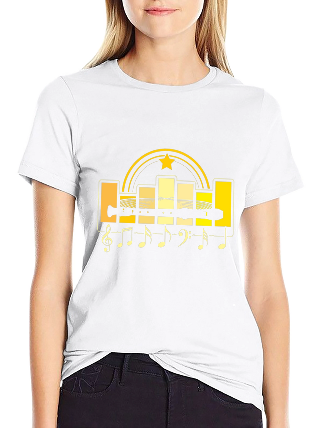 Music Lovers T-Shirt: Graphic Tee with Musical Notes