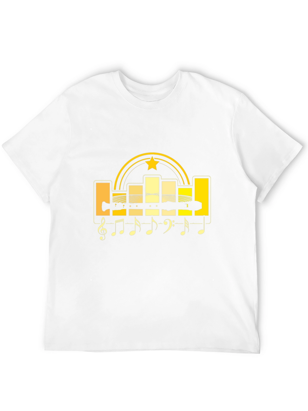 Music Lovers T-Shirt: Graphic Tee with Musical Notes