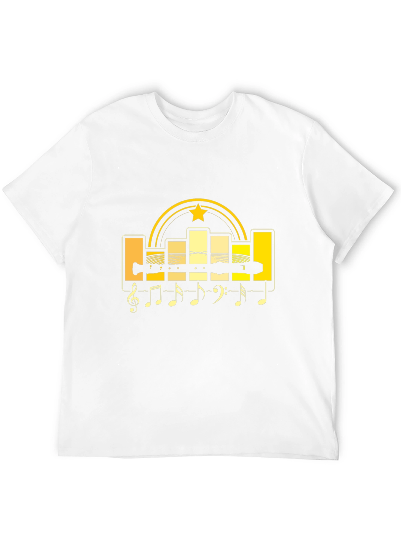 Music Lovers T-Shirt: Graphic Tee with Musical Notes