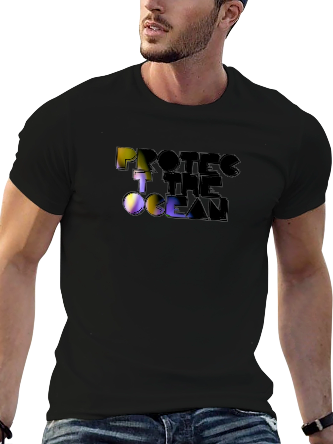 Protect The Ocean Graphic Tee - Black