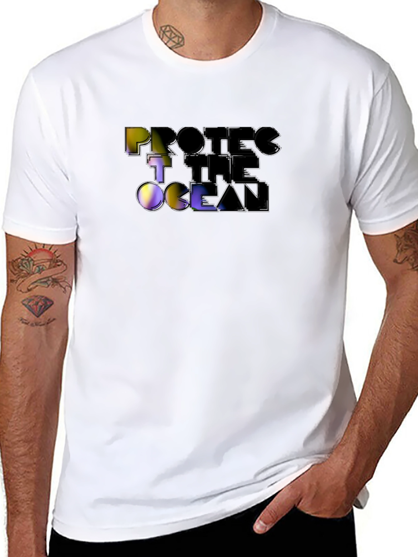 Protect The Ocean Graphic Tee - Black