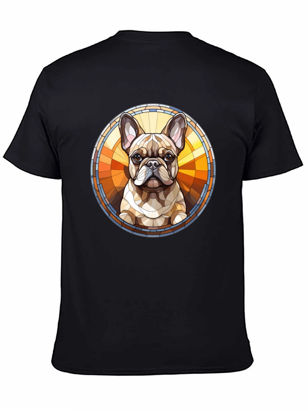 French Bulldog Art Black Tee