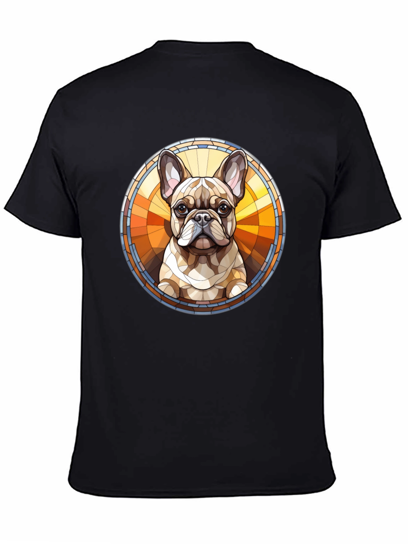 French Bulldog Art Black Tee