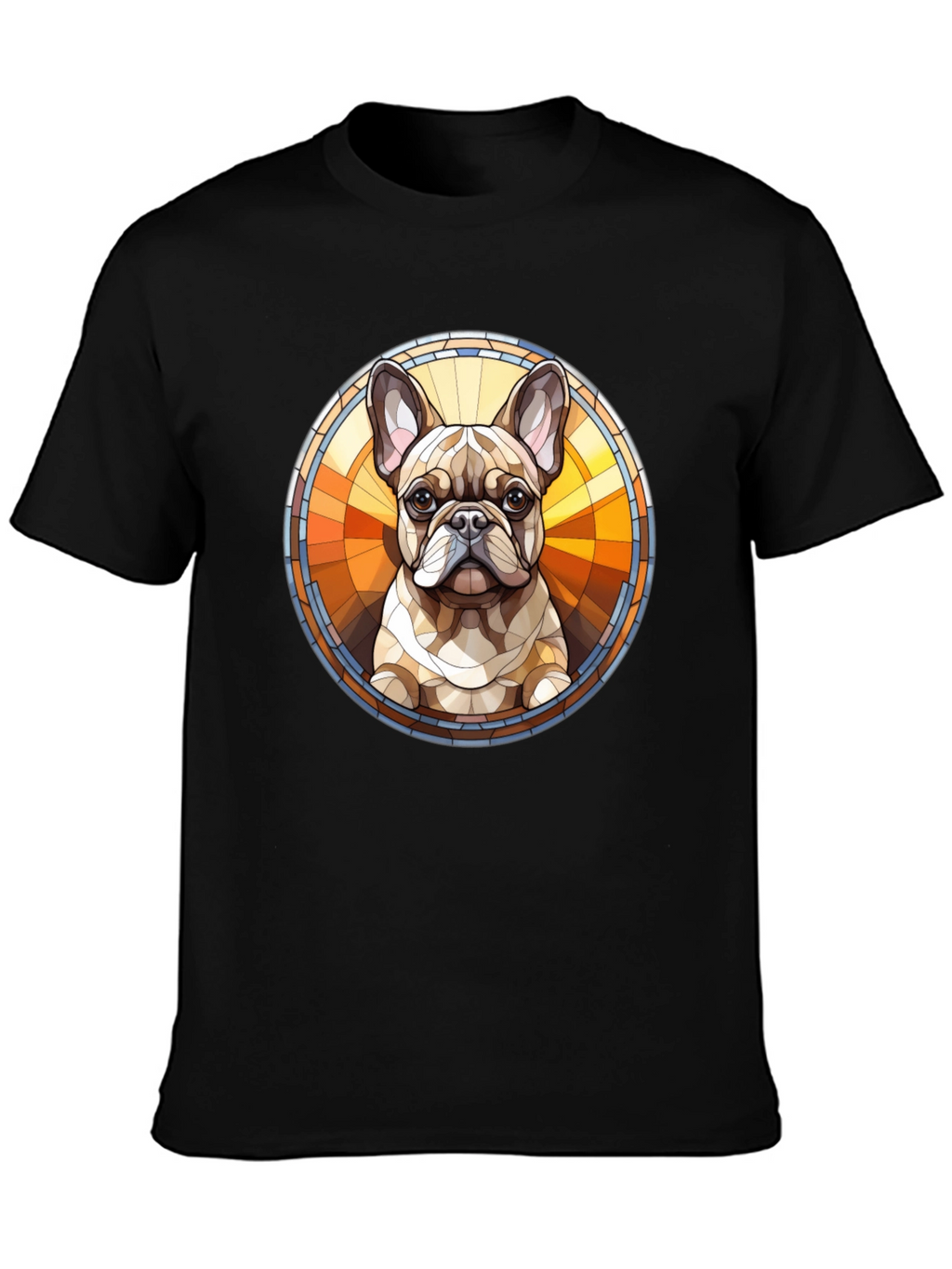 French Bulldog Art Black Tee