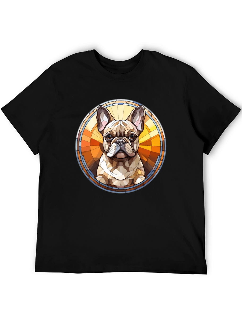 French Bulldog Art Black Tee