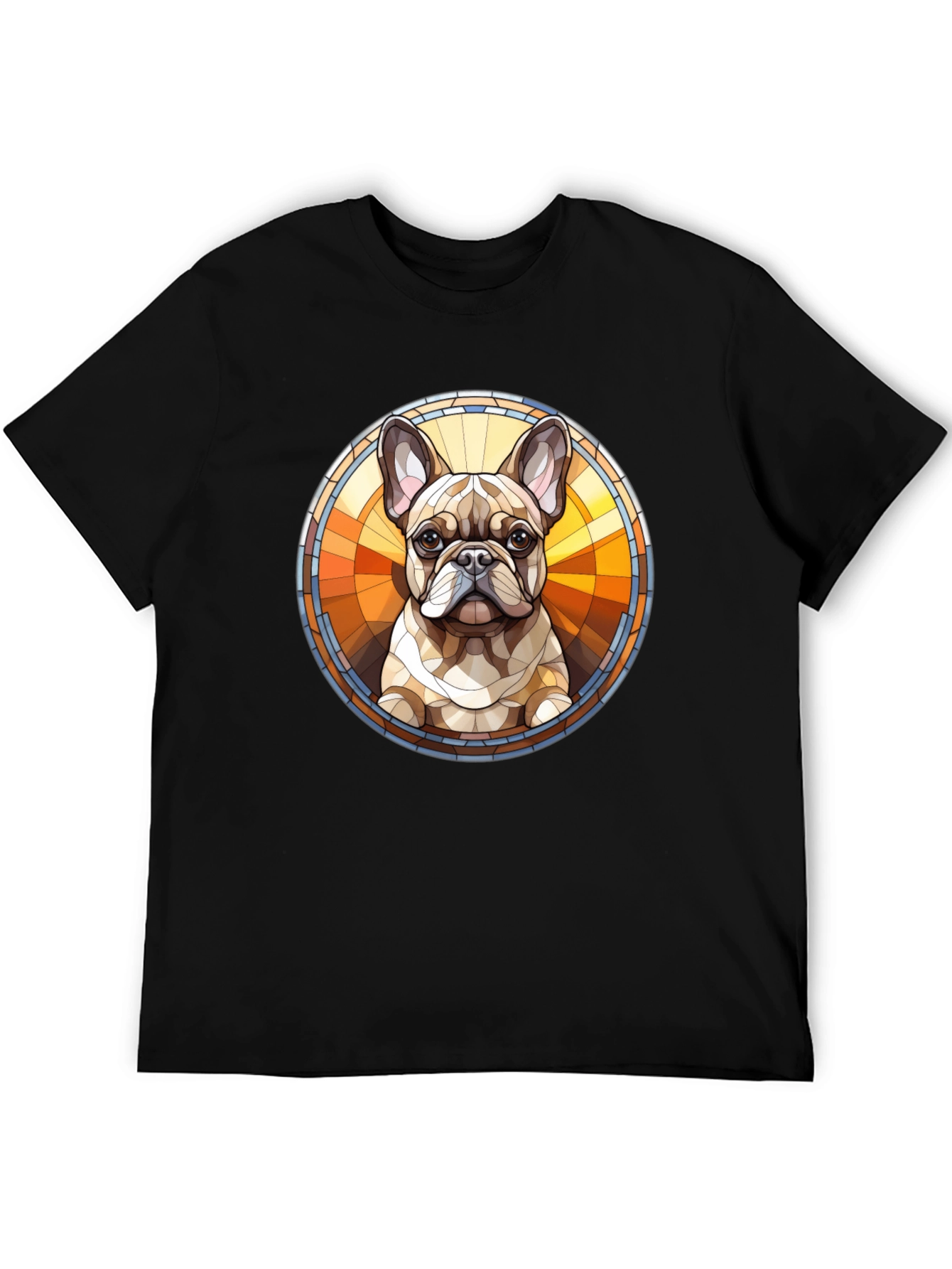 French Bulldog Art Black Tee