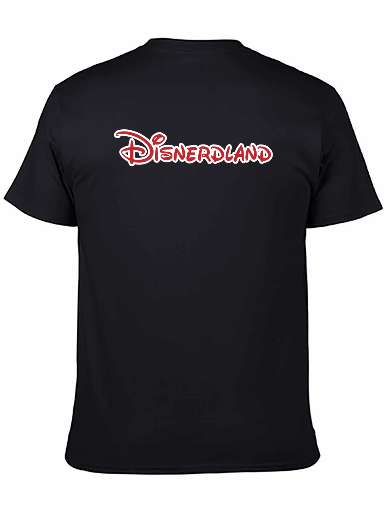 Disnerdland Graphic T-Shirt - Red and White Logo on Black