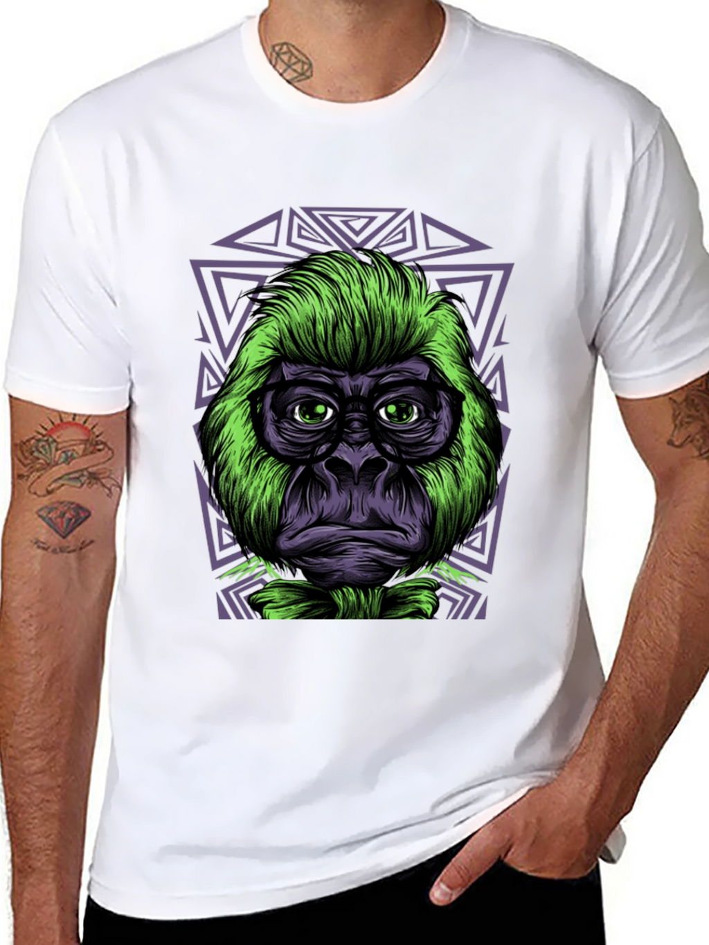Cool Gorilla Graphic Tee - Black Cotton T-Shirt