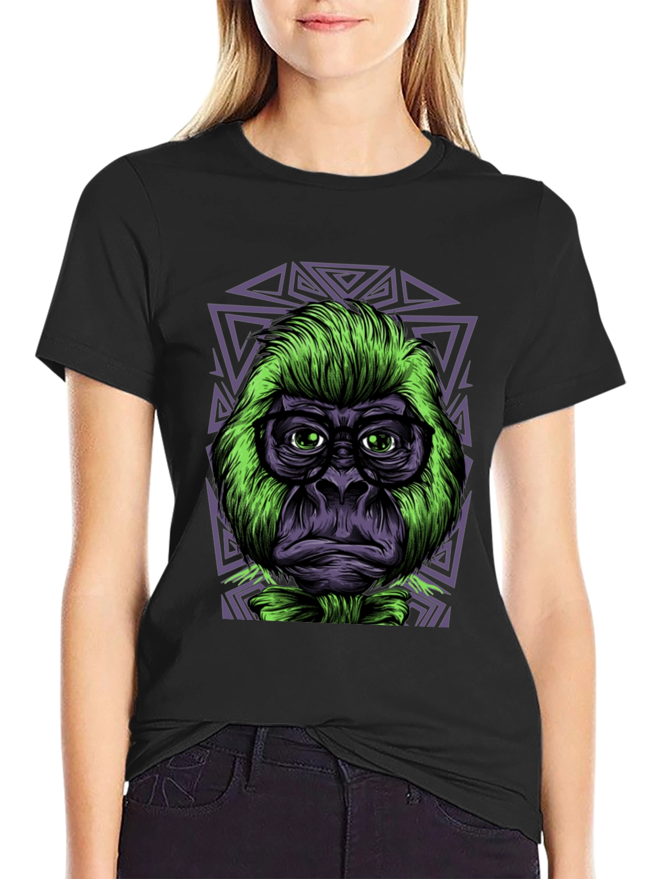 Cool Gorilla Graphic Tee - Black Cotton T-Shirt