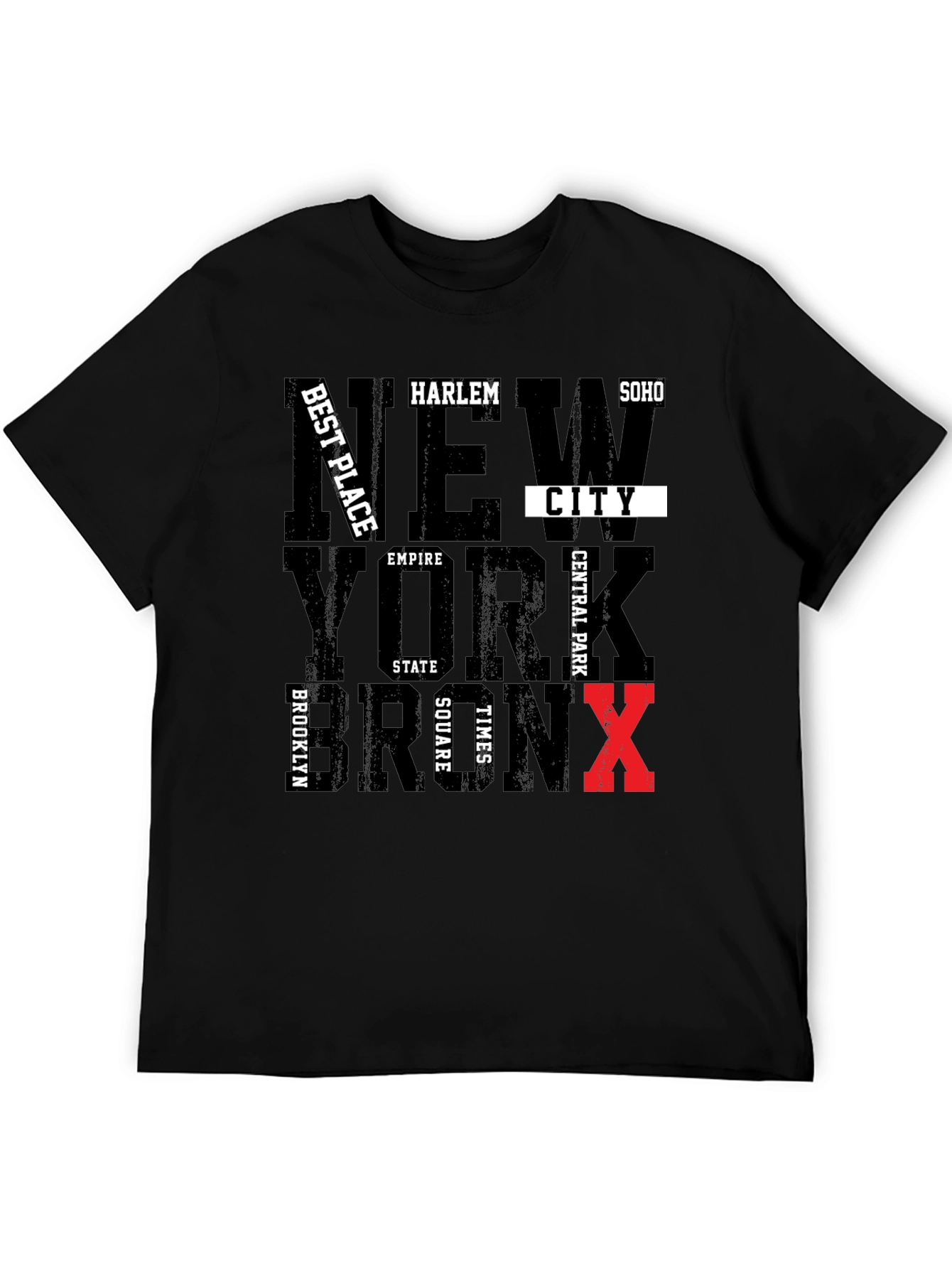 New York City Graphic Tee - Black Cotton Blend