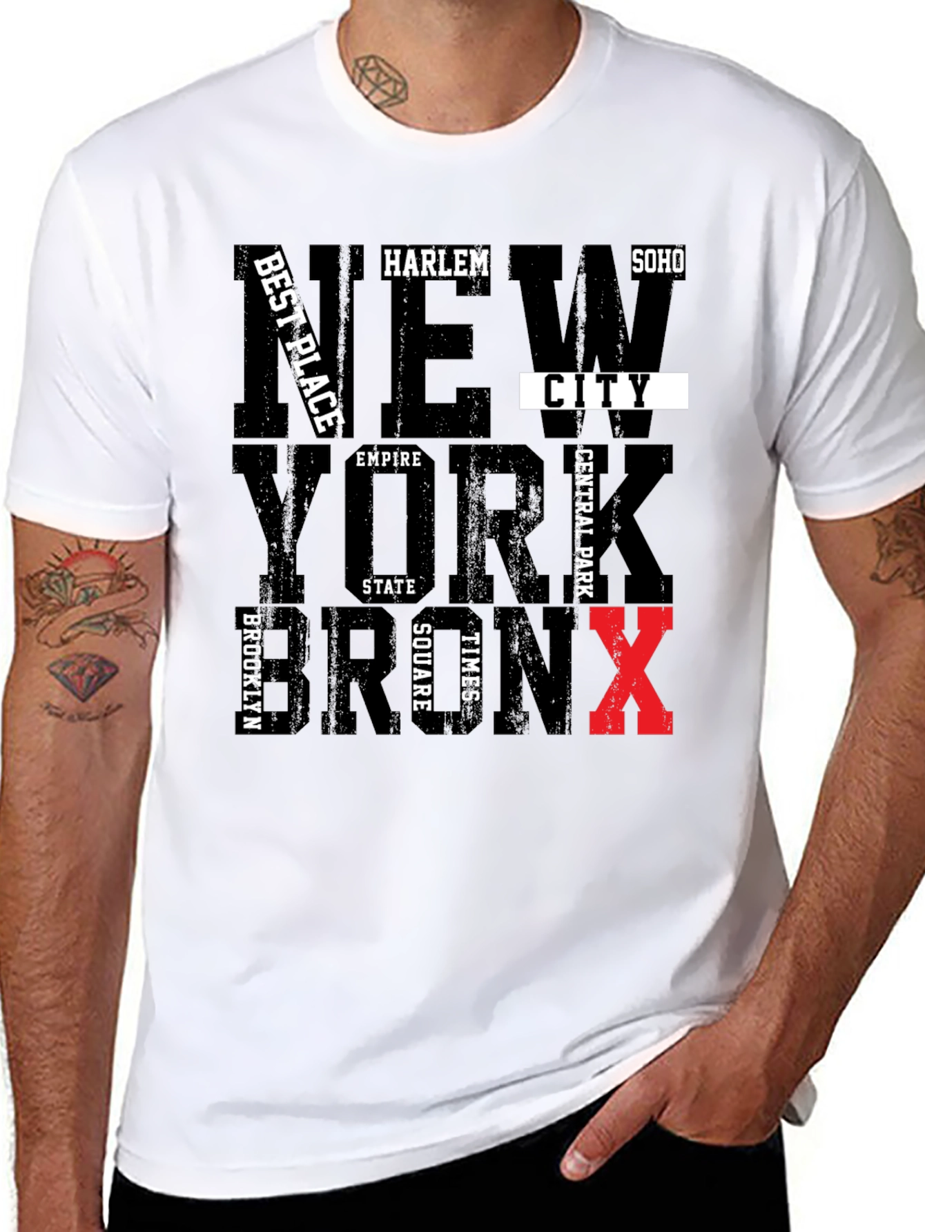 New York City Graphic Tee - Black Cotton Blend
