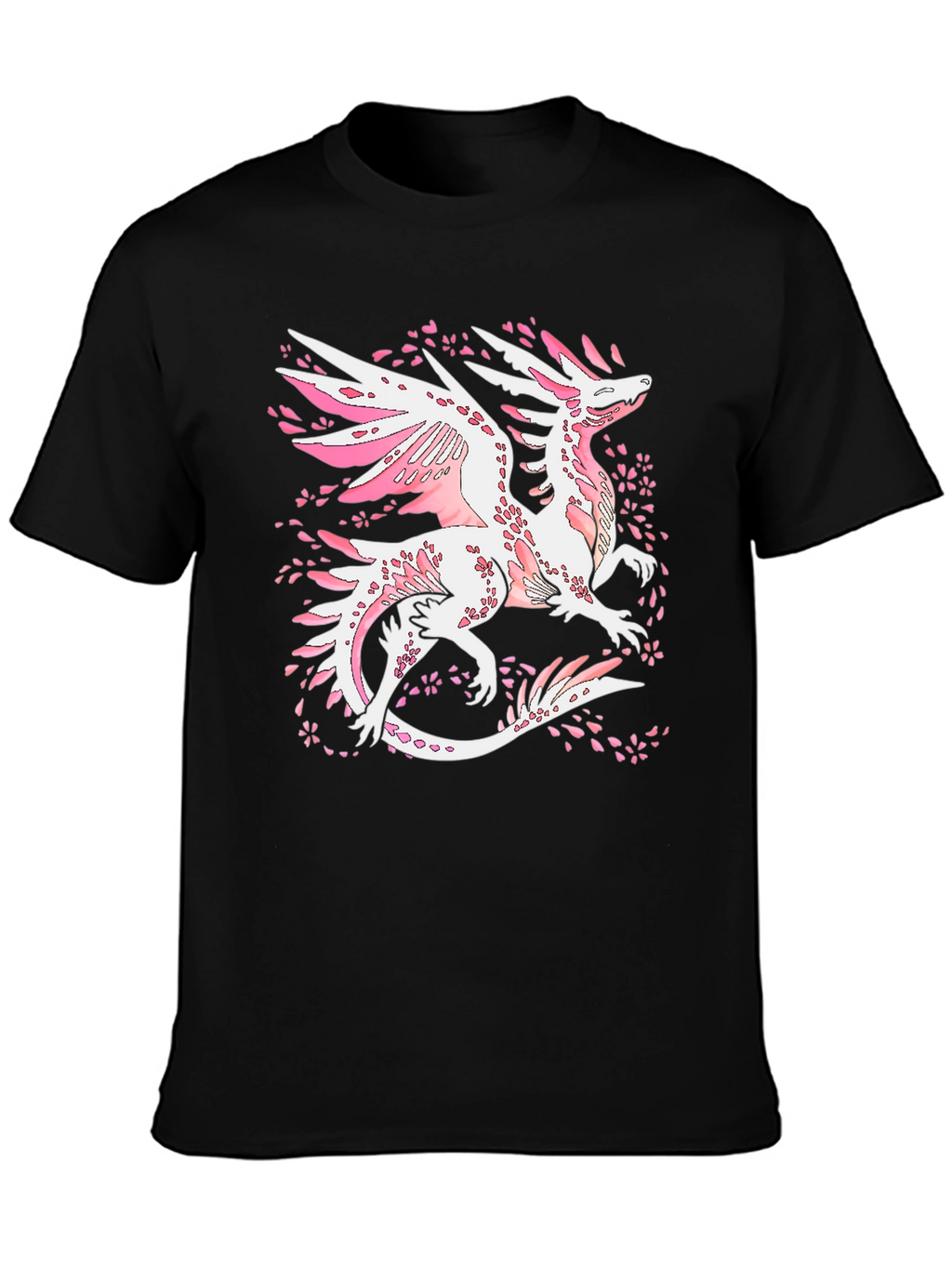 Dragon Cherry Blossom Black T-Shirt