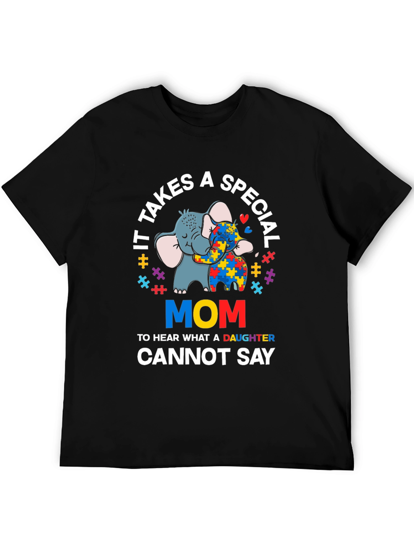 Autism Awareness Mom T-Shirt Elephant Design