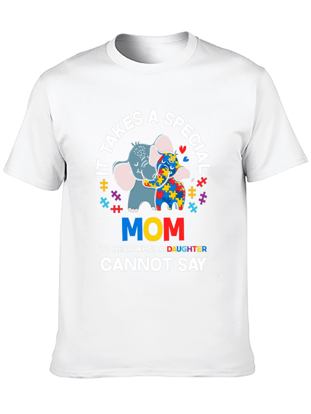Autism Awareness Mom T-Shirt Elephant Design