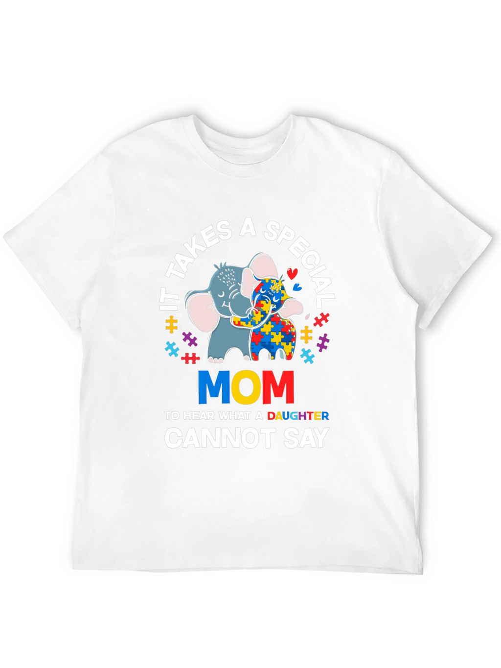 Autism Awareness Mom T-Shirt Elephant Design