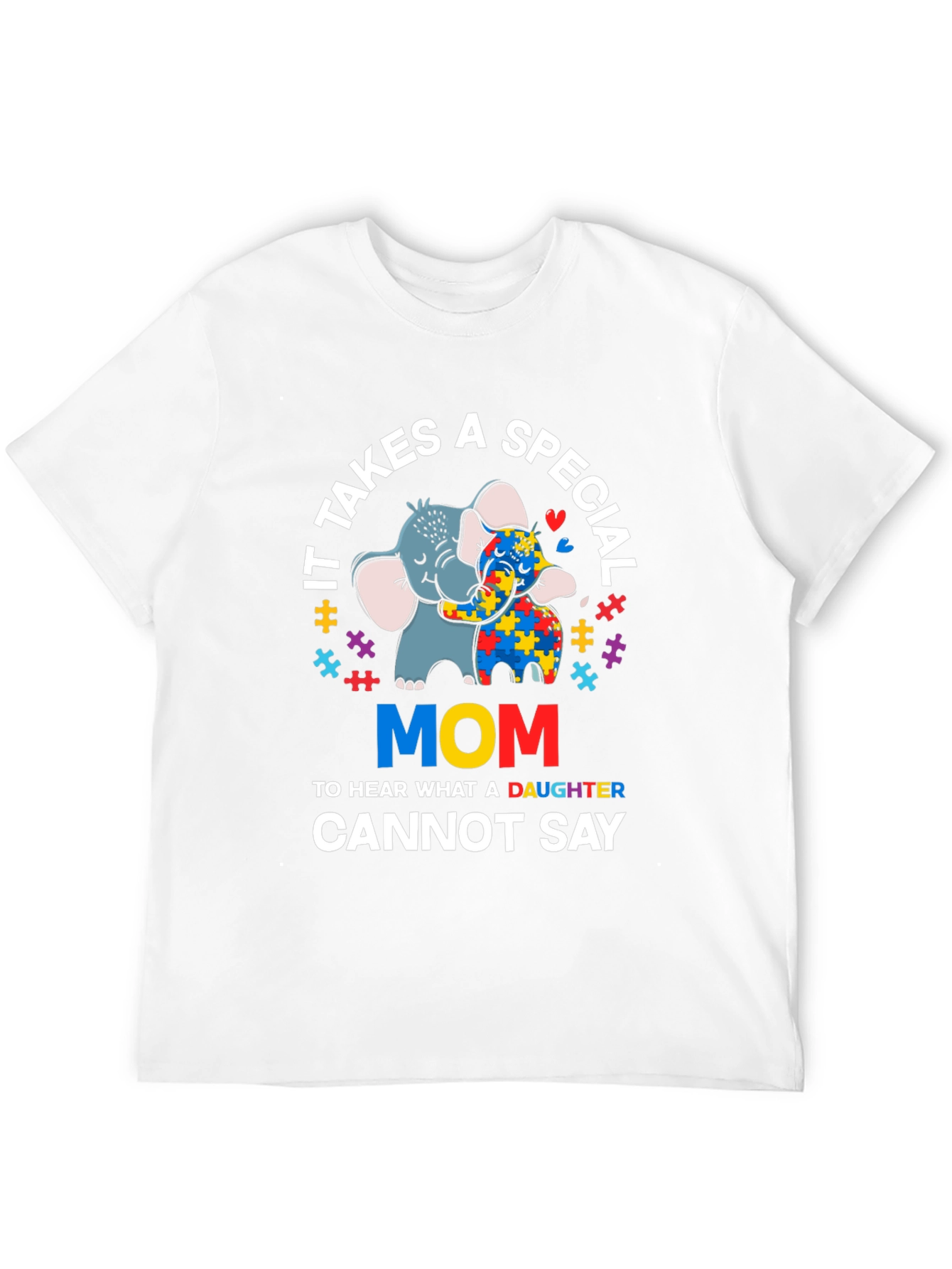 Autism Awareness Mom T-Shirt Elephant Design