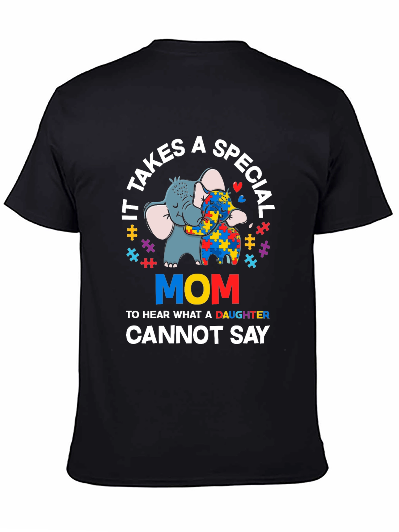 Autism Awareness Mom T-Shirt Elephant Design