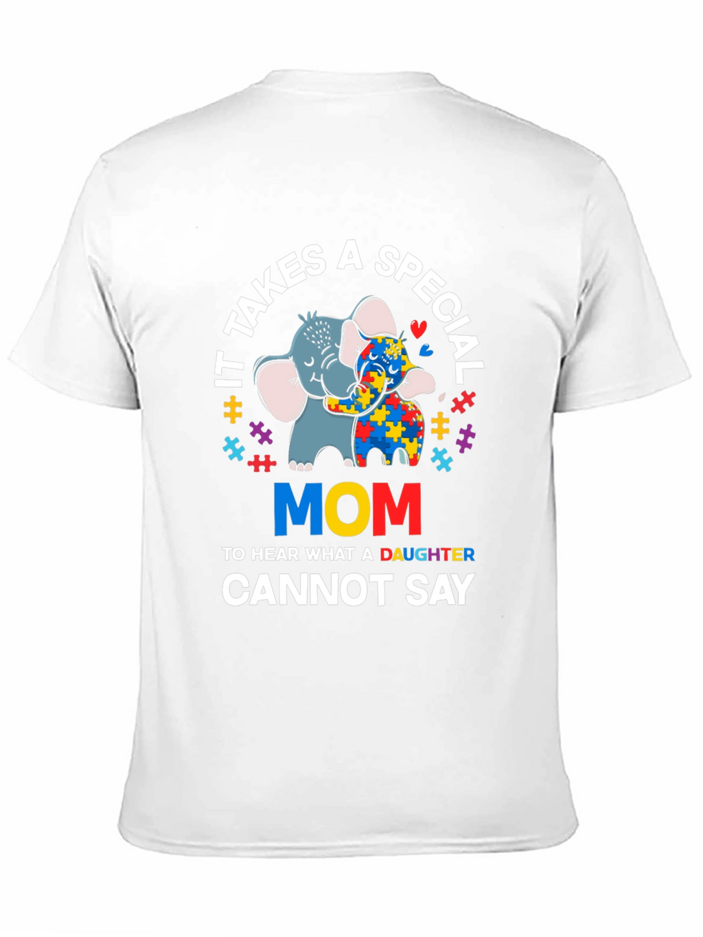Autism Awareness Mom T-Shirt Elephant Design