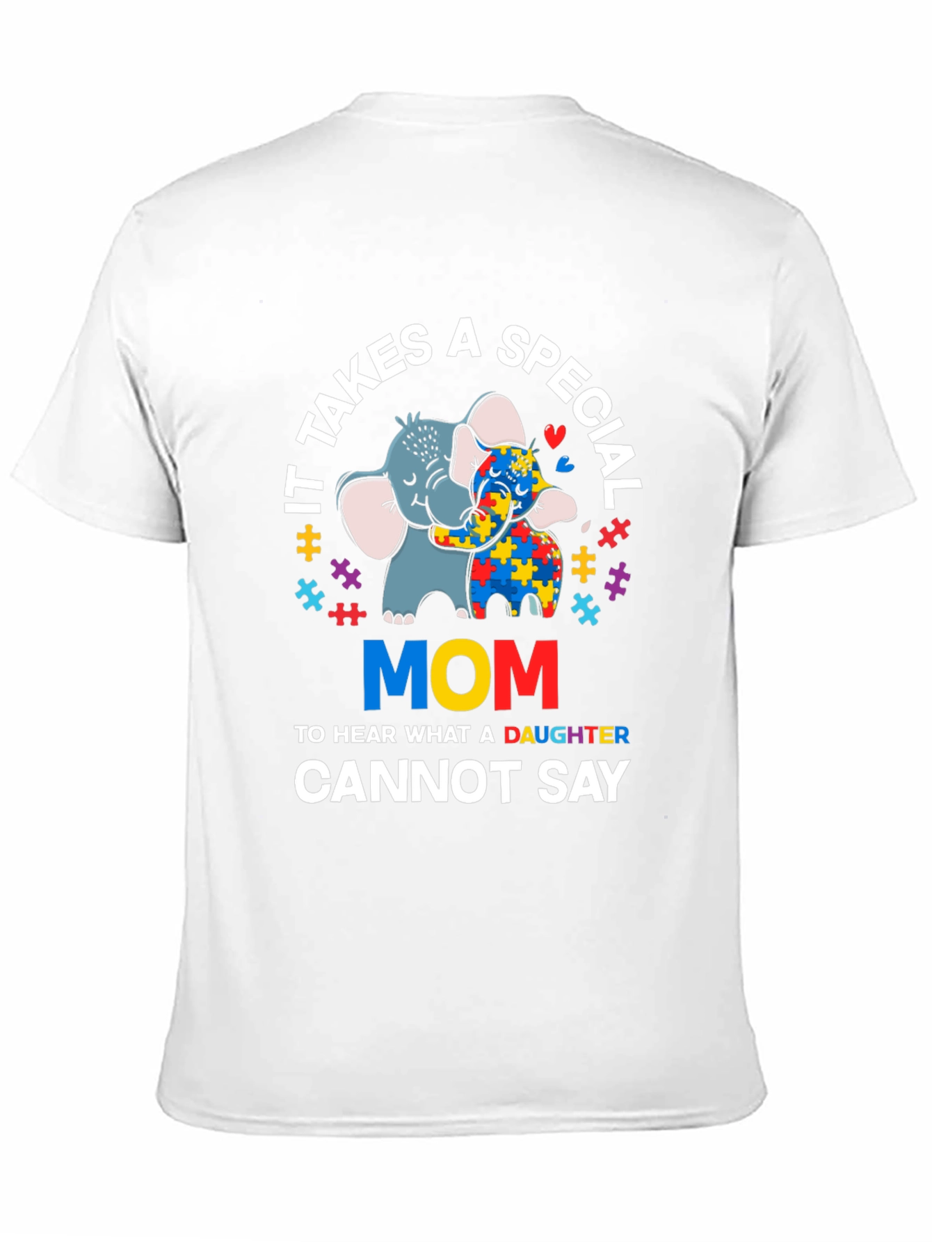 Autism Awareness Mom T-Shirt Elephant Design