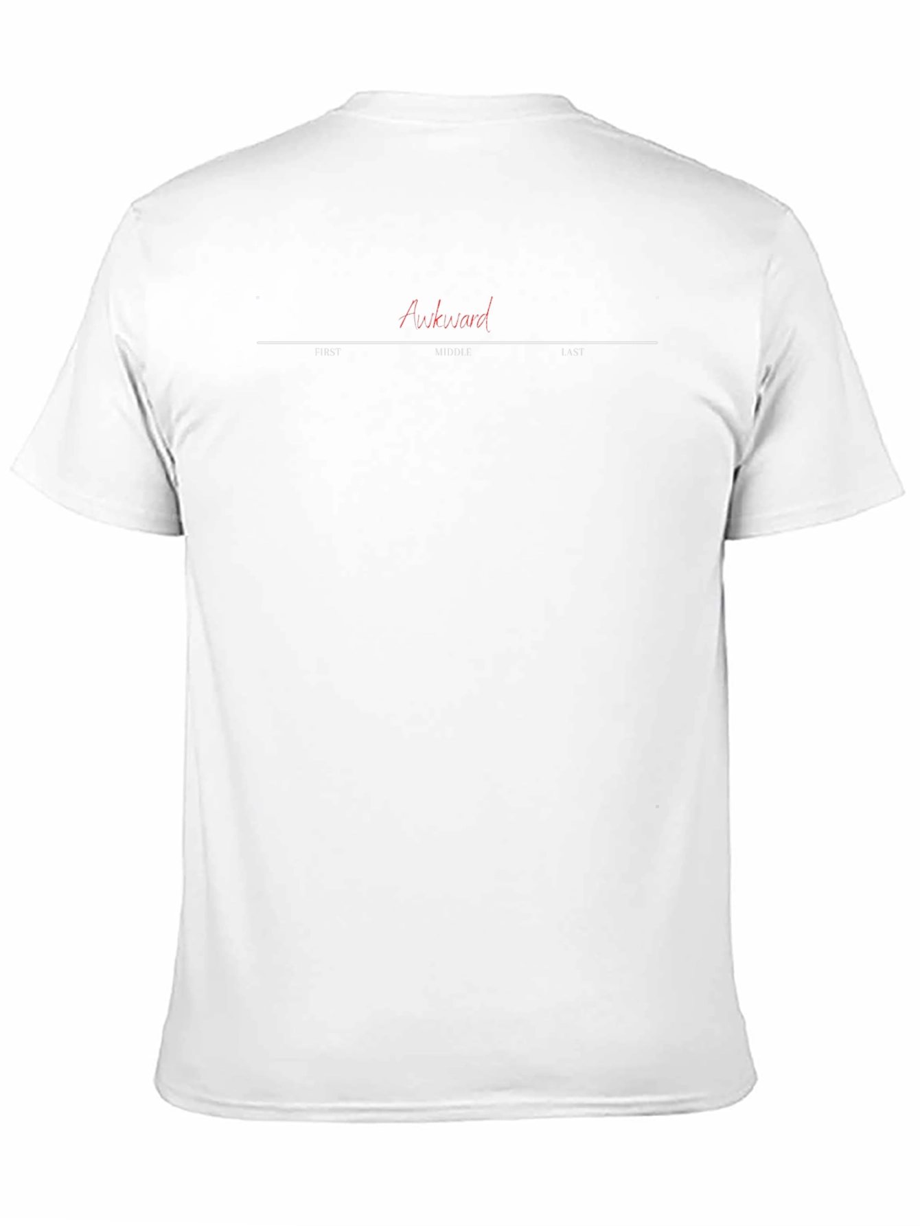 Awkward Middle Name Black T-Shirt