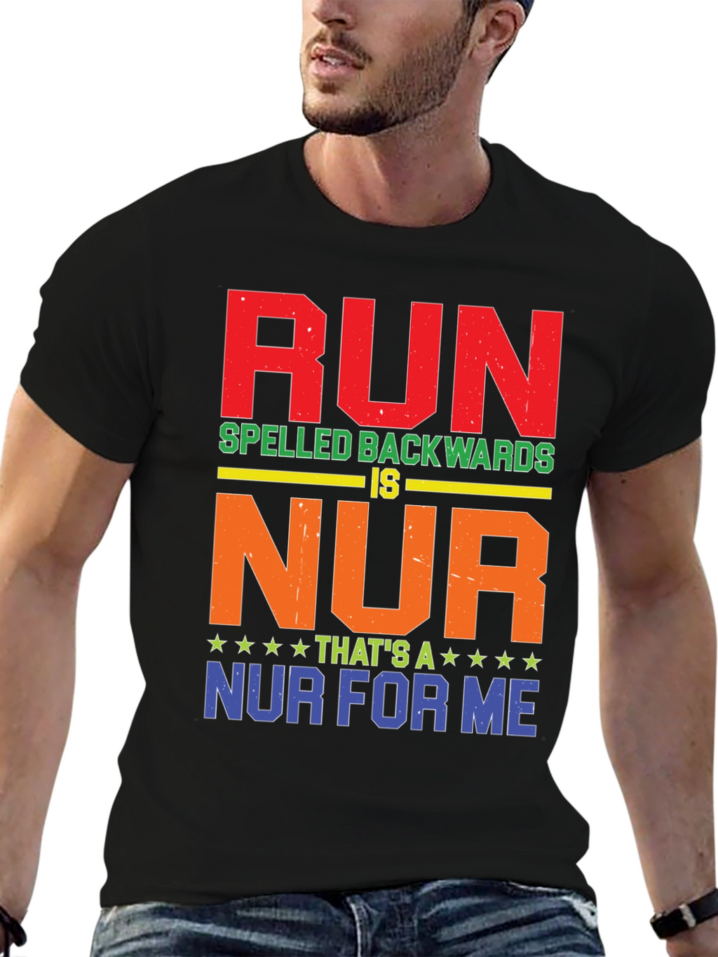 RUN Spelled Backwards T-Shirt - Funny Nurse Tee