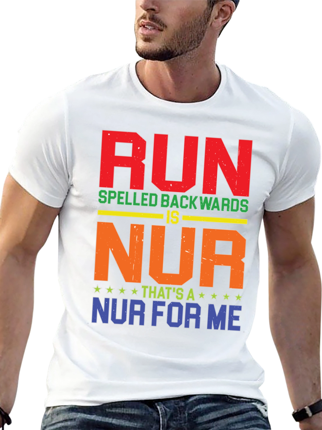 RUN Spelled Backwards T-Shirt - Funny Nurse Tee