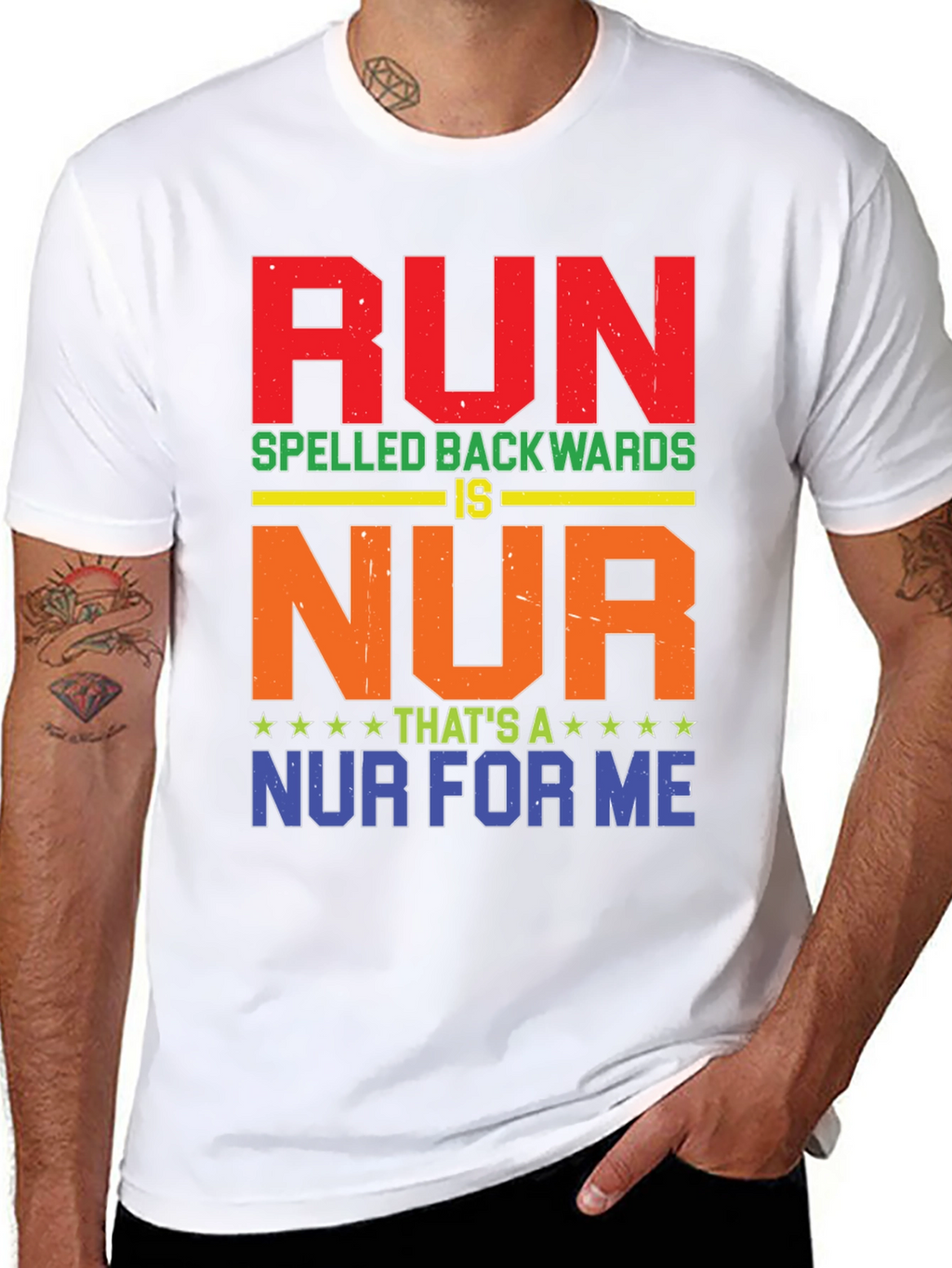 RUN Spelled Backwards T-Shirt - Funny Nurse Tee