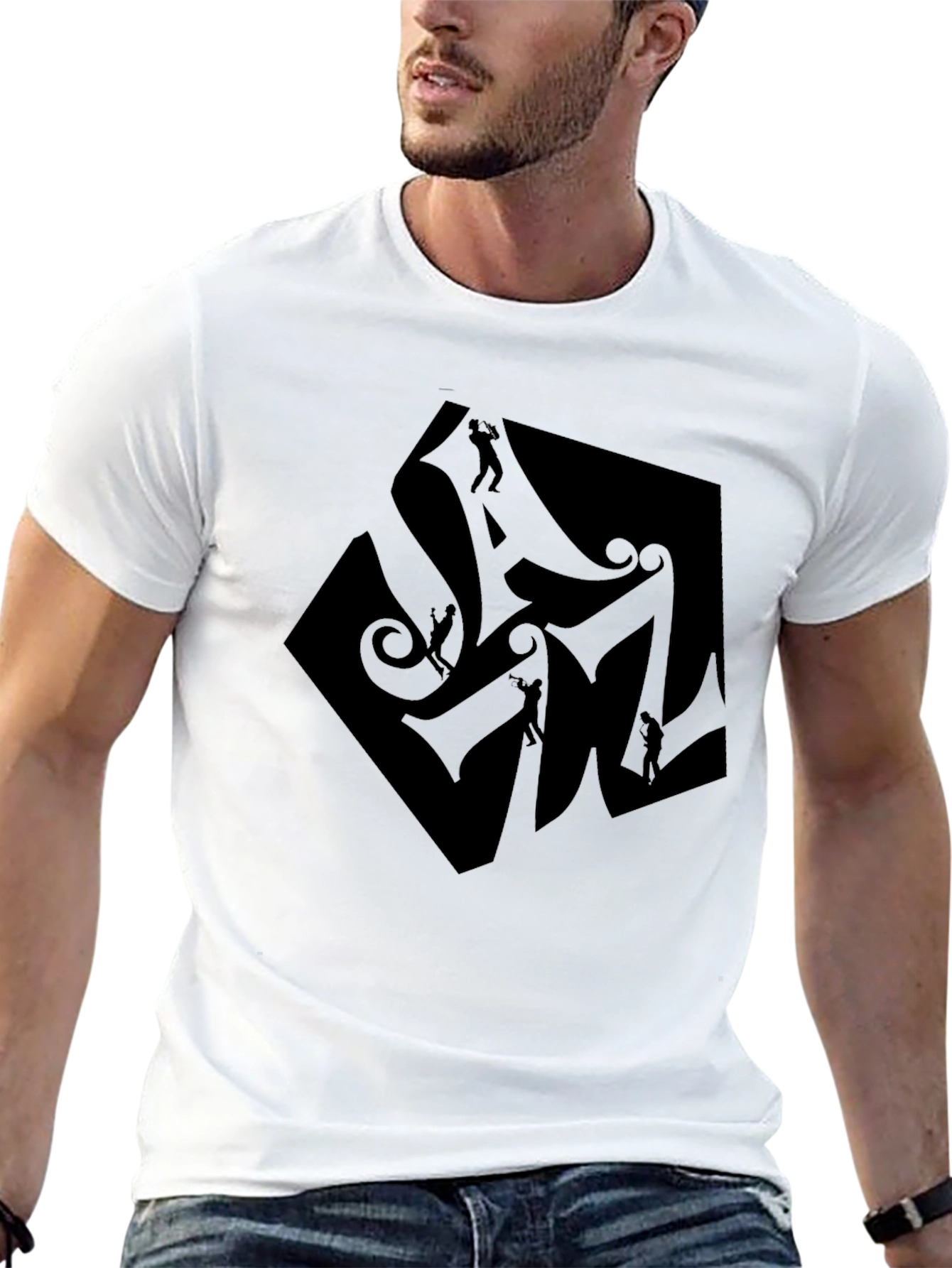 Graphic Print Black T-Shirt - Unique Streetwear