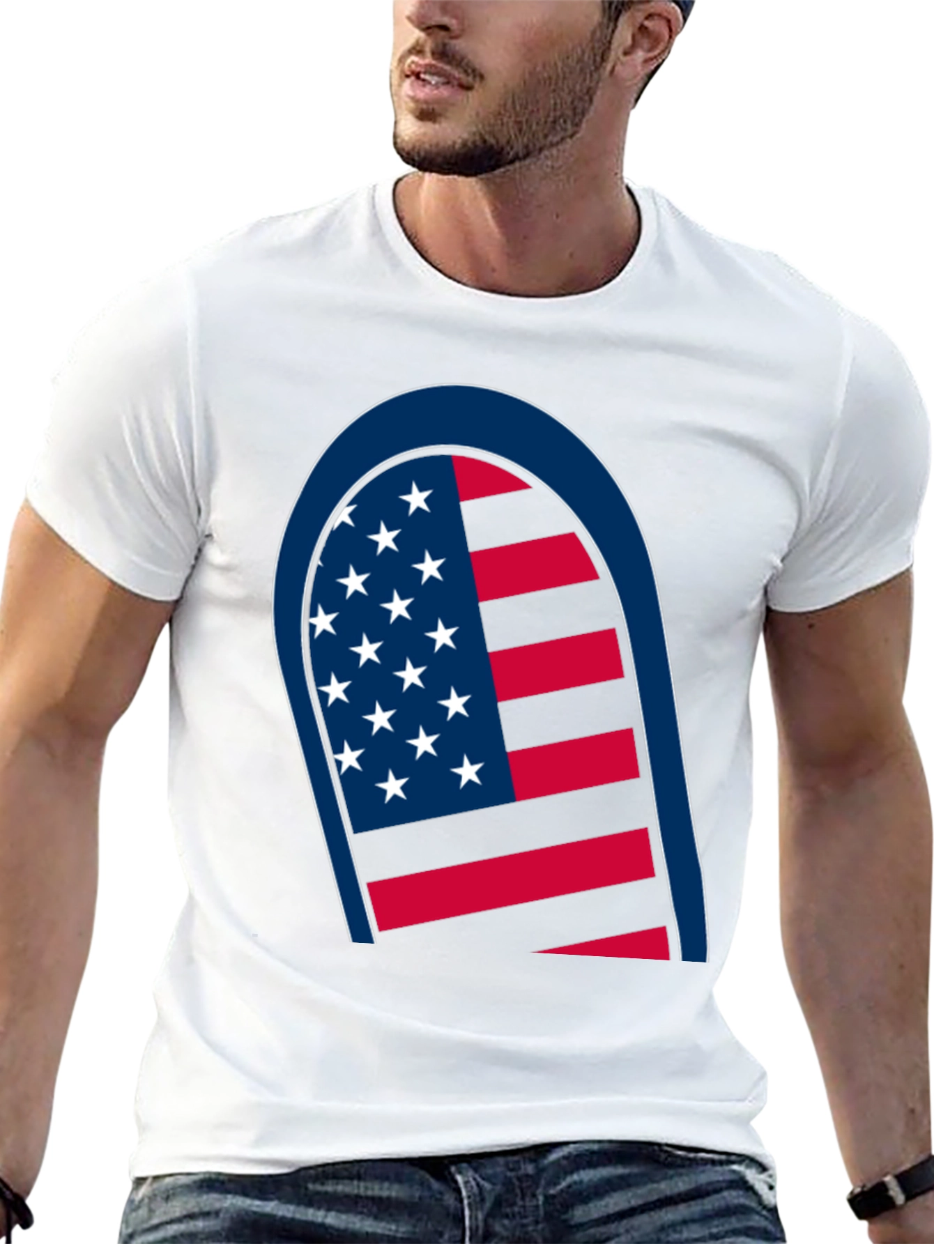 American Flag Graphic Tee