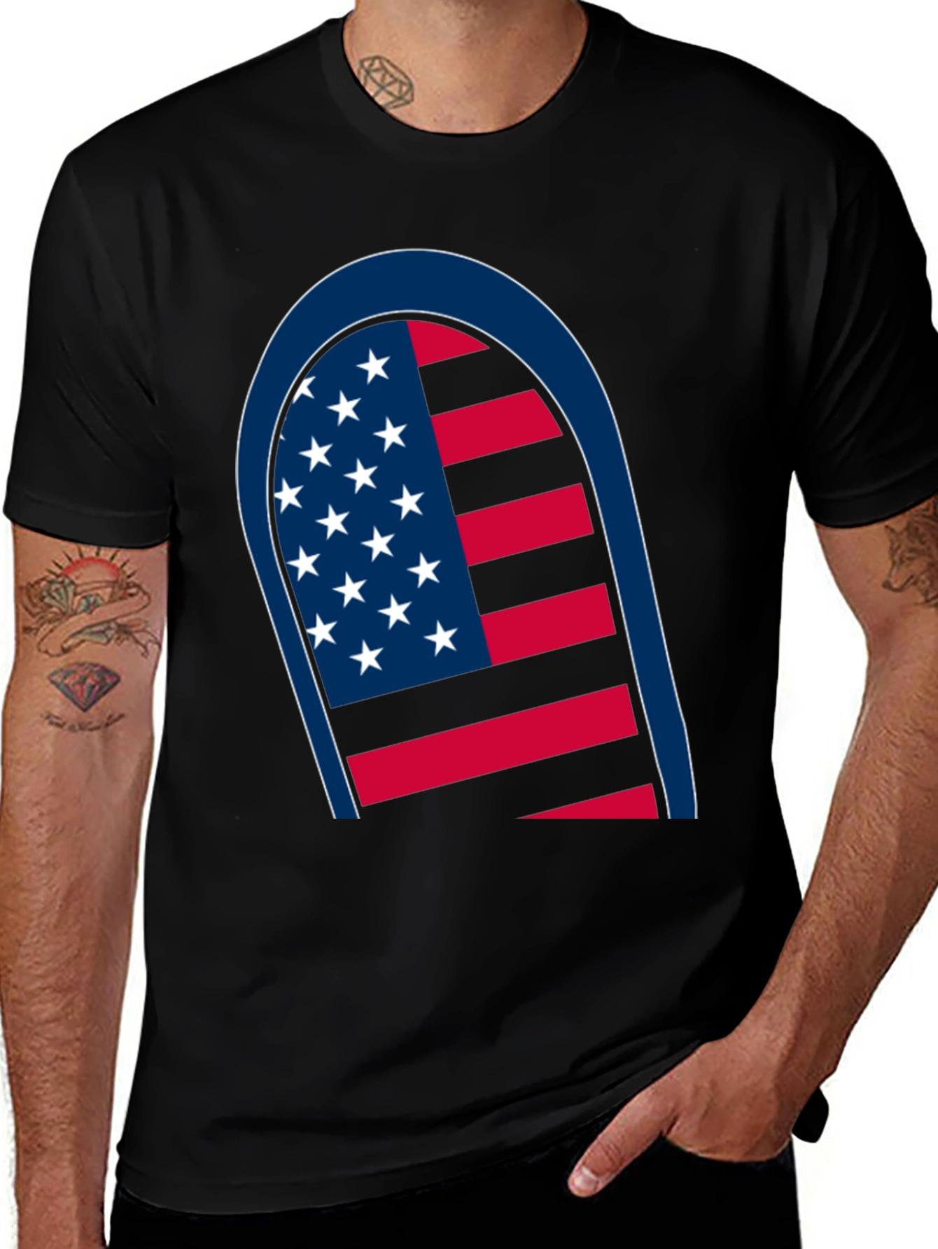 American Flag Graphic Tee