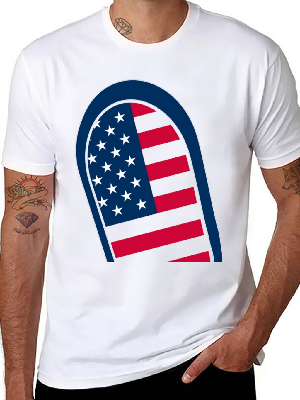 American Flag Graphic Tee