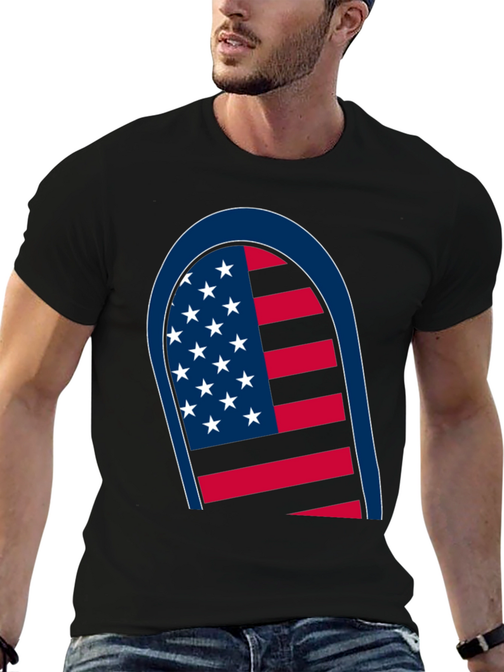 American Flag Graphic Tee