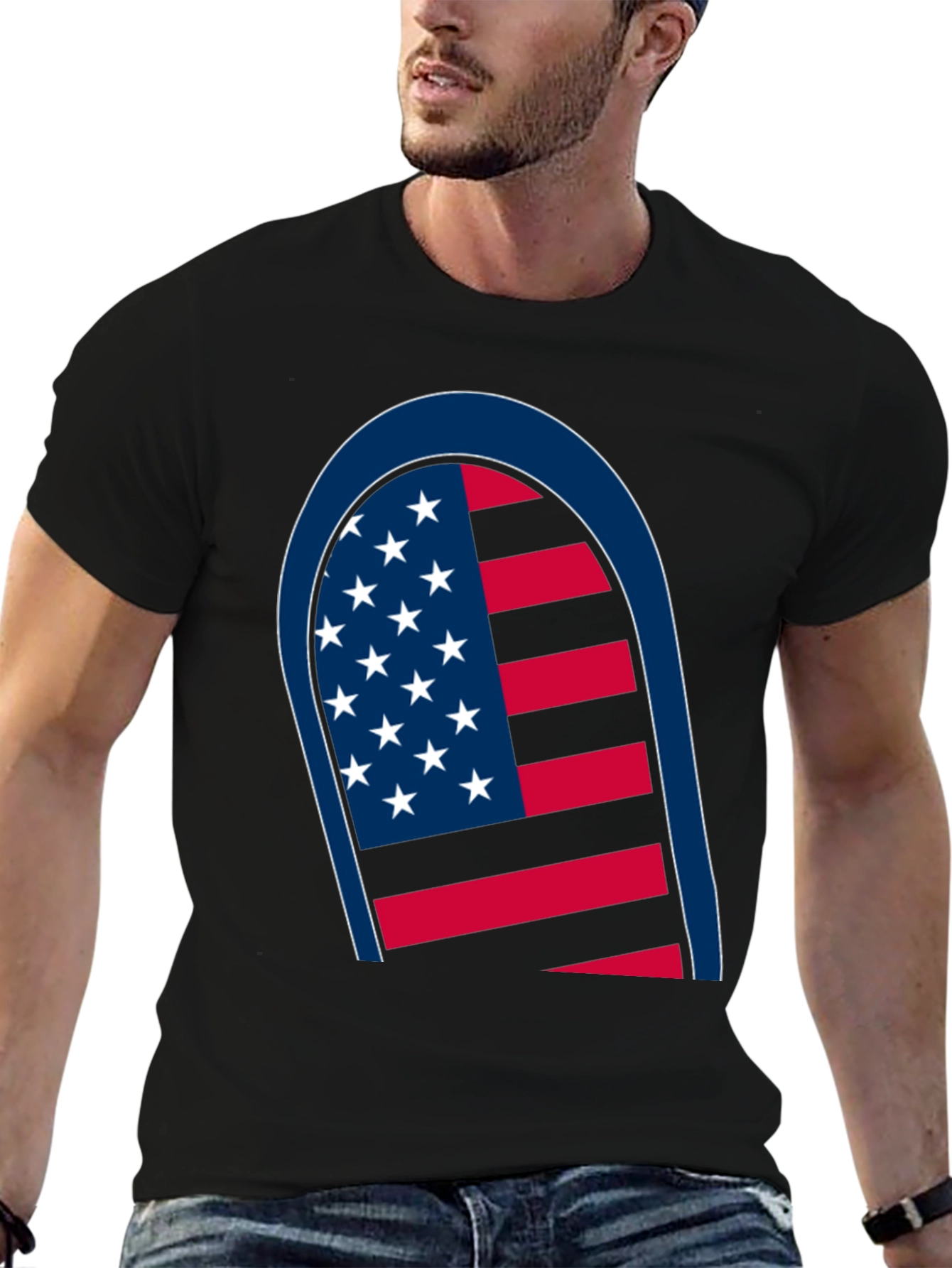 American Flag Graphic Tee